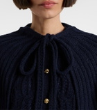 Frame Caped wool-blend cardigan