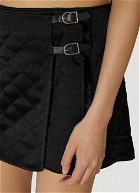 Durazzi Milano - Quilted Buckle Mini Skirt in Black
