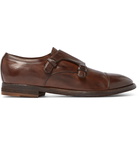 Officine Creative - Princeton Burnished-Leather Monk-Strap Shoes - Men - Dark brown