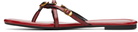 Marc Jacobs Red 'The Leather Kiki' Sandals