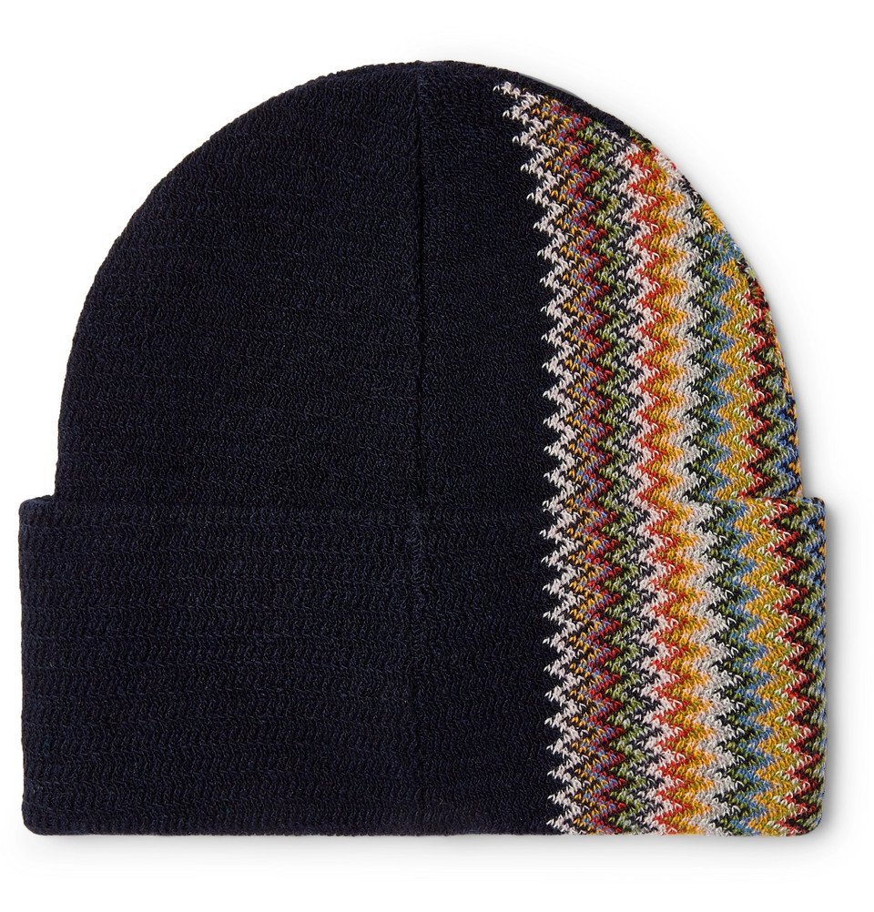 Missoni - Wool-Jacquard Beanie - Navy Missoni