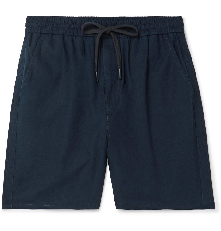Photo: rag & bone - Reed Linen and Cotton-Blend Drawstring Shorts - Blue