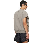 Fear of God ESSENTIALS Gray Relaxed Fleece Cutoff Sweatshirt