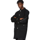 mastermind WORLD Black Denim Long Jacket