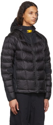 Parajumpers Black Down Nylon Ripstop Jacket