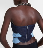 Dion Lee Strapless denim corset top