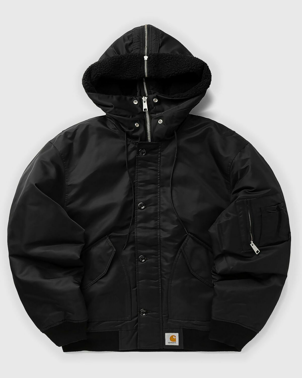 Carhartt Bomber Jacke Carhartt WIP Olten Bomber Jacket Black Turmeric