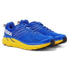 Hoka One One - Clifton 6 Logo-Print Embroidered Mesh Running Sneakers - Blue