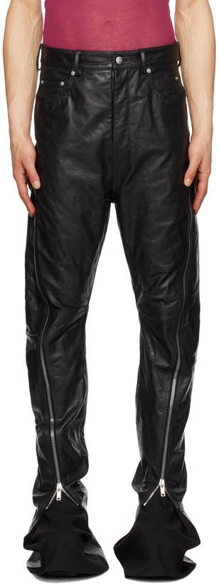 Photo: Rick Owens Black Bolan Banana Leather Pants