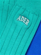 Ader Error - Logo-Embroidered Ribbed Ombré Cotton Socks