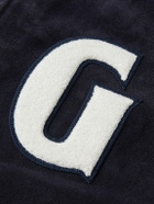 Golden Bear - Logo-Appliquéd Suede Varsity Jacket - Blue