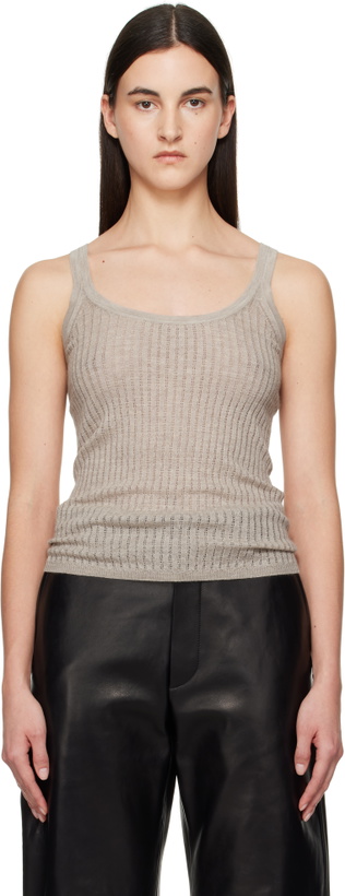 Photo: Gabriela Hearst Beige Nevin Pointelle Tank Top