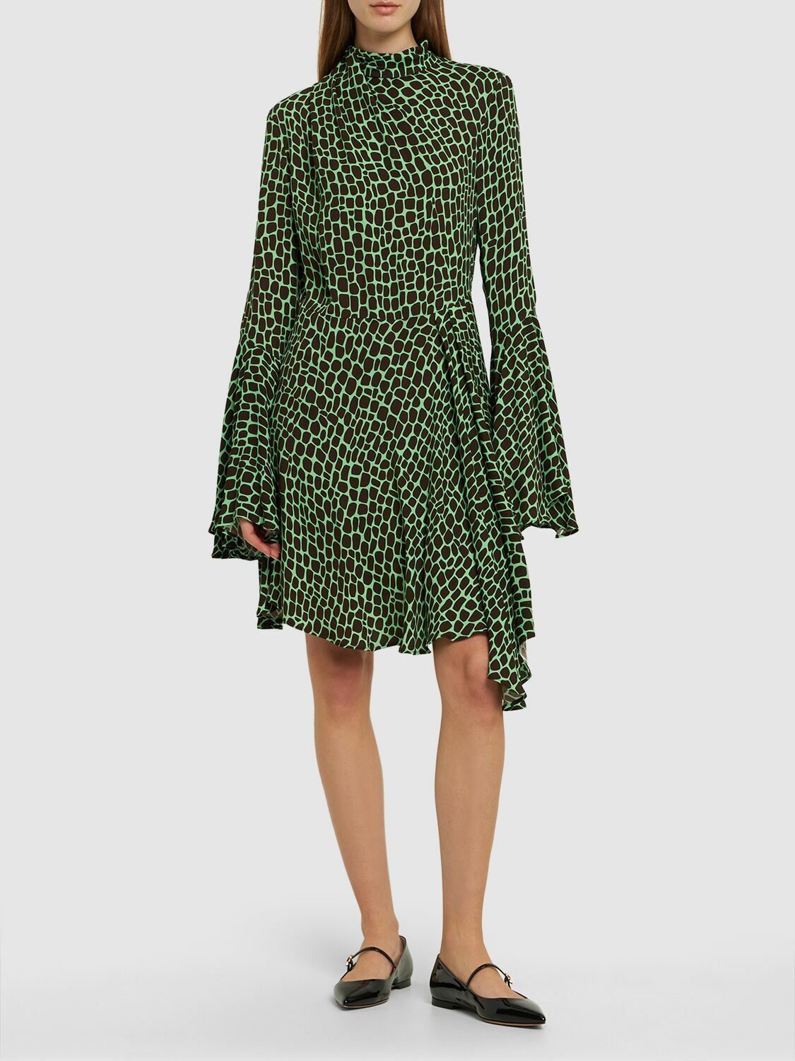 MSGM - Printed Viscose Mini Dress MSGM