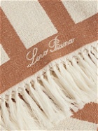 Loro Piana - Moai Fringed Checked Cotton-Bouclé Beach Towel