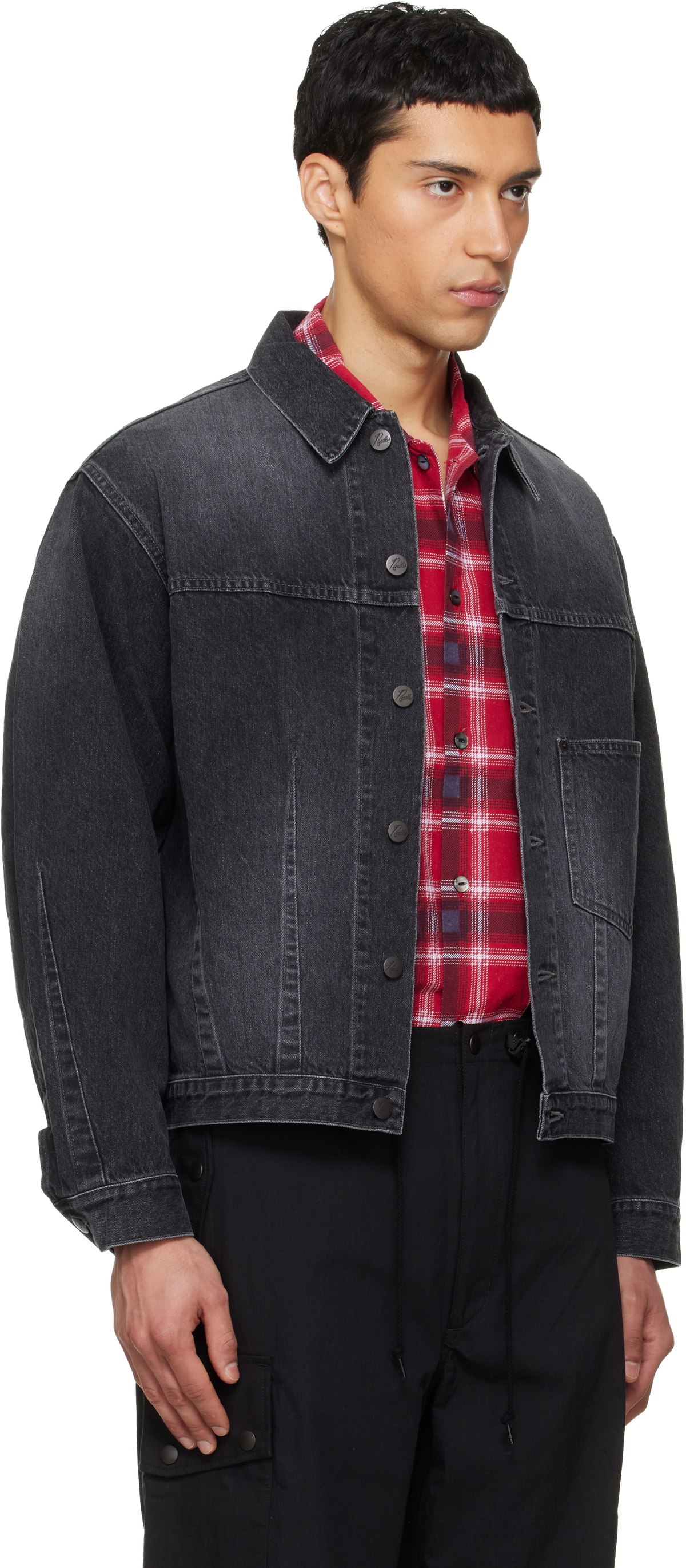 NEEDLES Black Darts Bottom Denim Jacket Needles