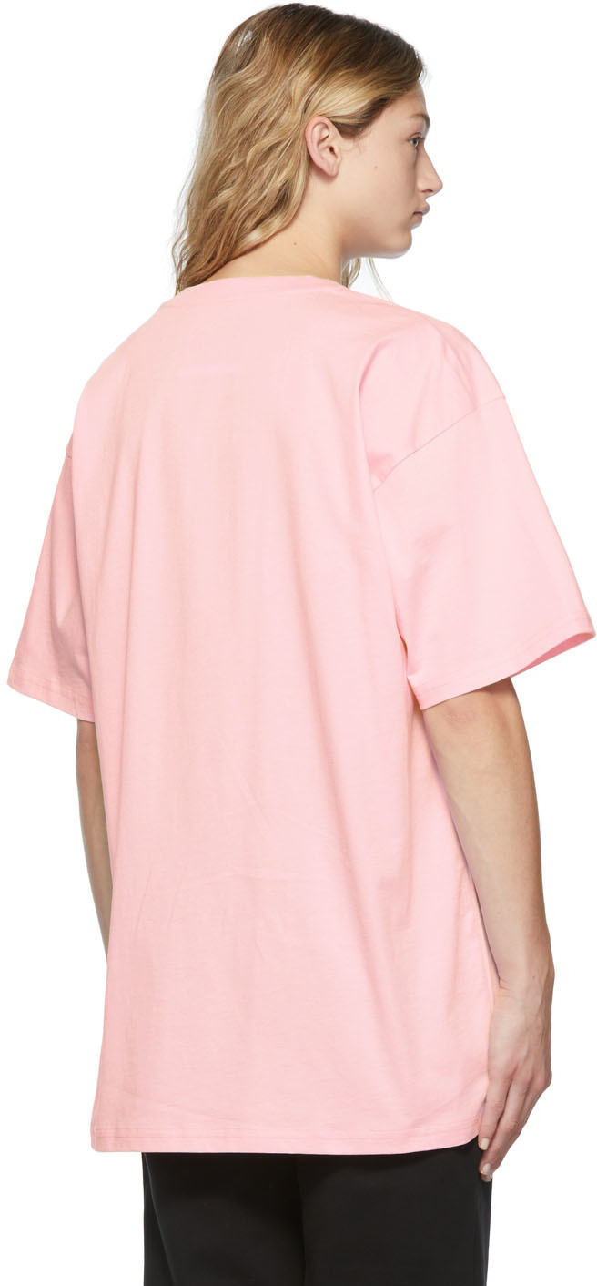 Moschino Pink Large Bear Logo T-Shirt Moschino