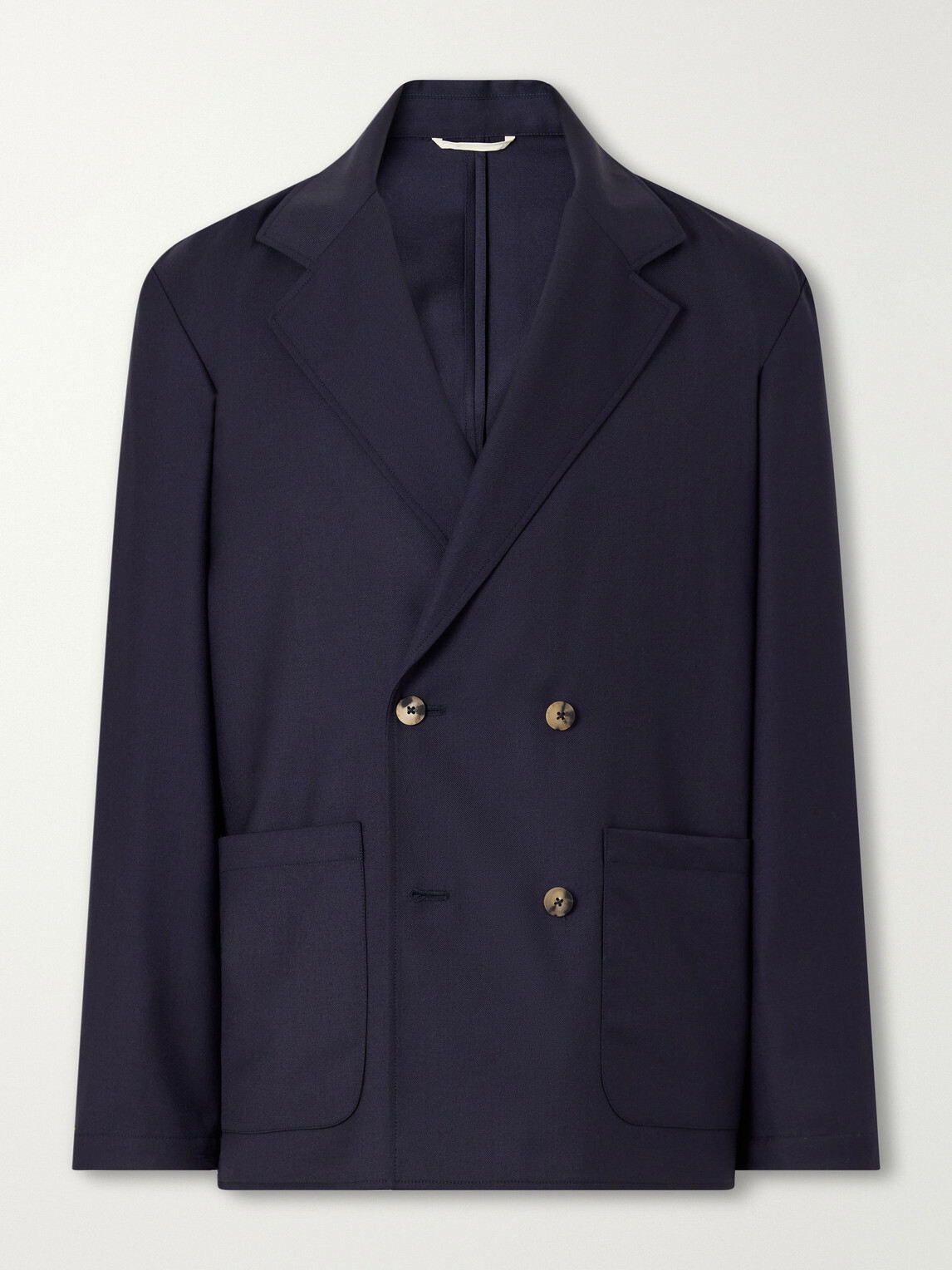 De Bonne Facture - Double-Breasted Virgin Wool-Twill Jacket - Blue