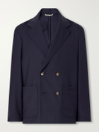 De Bonne Facture - Double-Breasted Virgin Wool-Twill Jacket - Blue