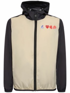 COMME DES GARÇONS PLAY - Logo Hooded Bicolor Full Zip Jacket