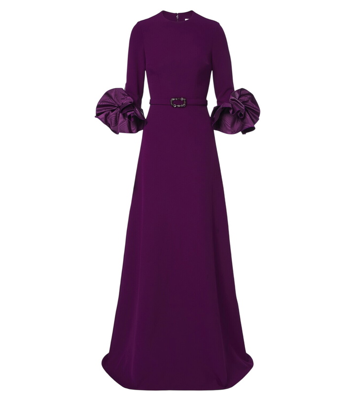 Photo: Safiyaa Belen crêpe belted gown