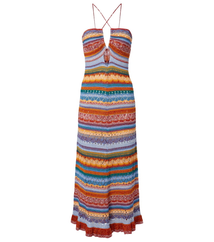 Photo: Etro Crochet striped cotton maxi dress