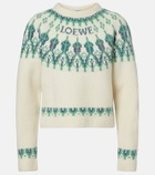 Loewe Fair Isle sequined wool-blend sweater