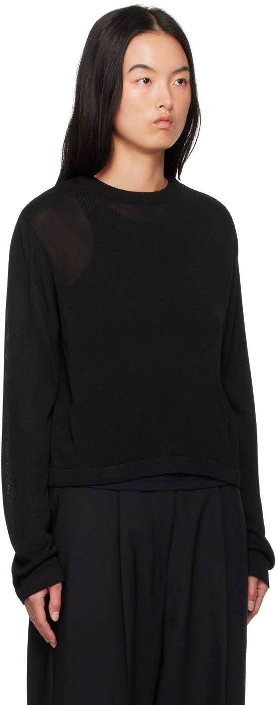 Cordera Black Viscose Long Sleeve T-Shirt