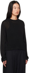 Cordera Black Viscose Long Sleeve T-Shirt