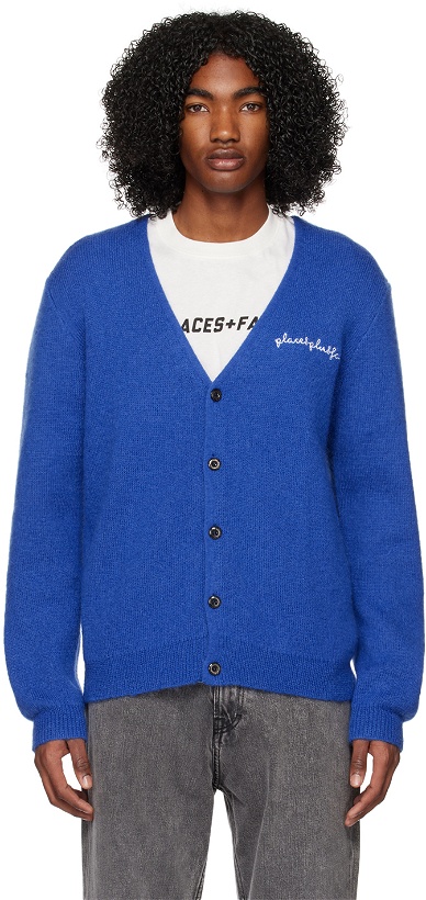 Photo: PLACES+FACES Blue Embroidered Cardigan