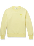 AMI PARIS - Logo-Embroidered Cotton-Jersey Sweatshirt - Yellow