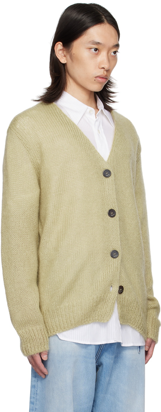 lesugiatelier Green Oversized Mohair Cardigan