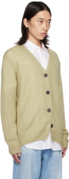 lesugiatelier Green Oversized Mohair Cardigan