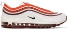 Nike White & Red Air Max 97 Sneakers