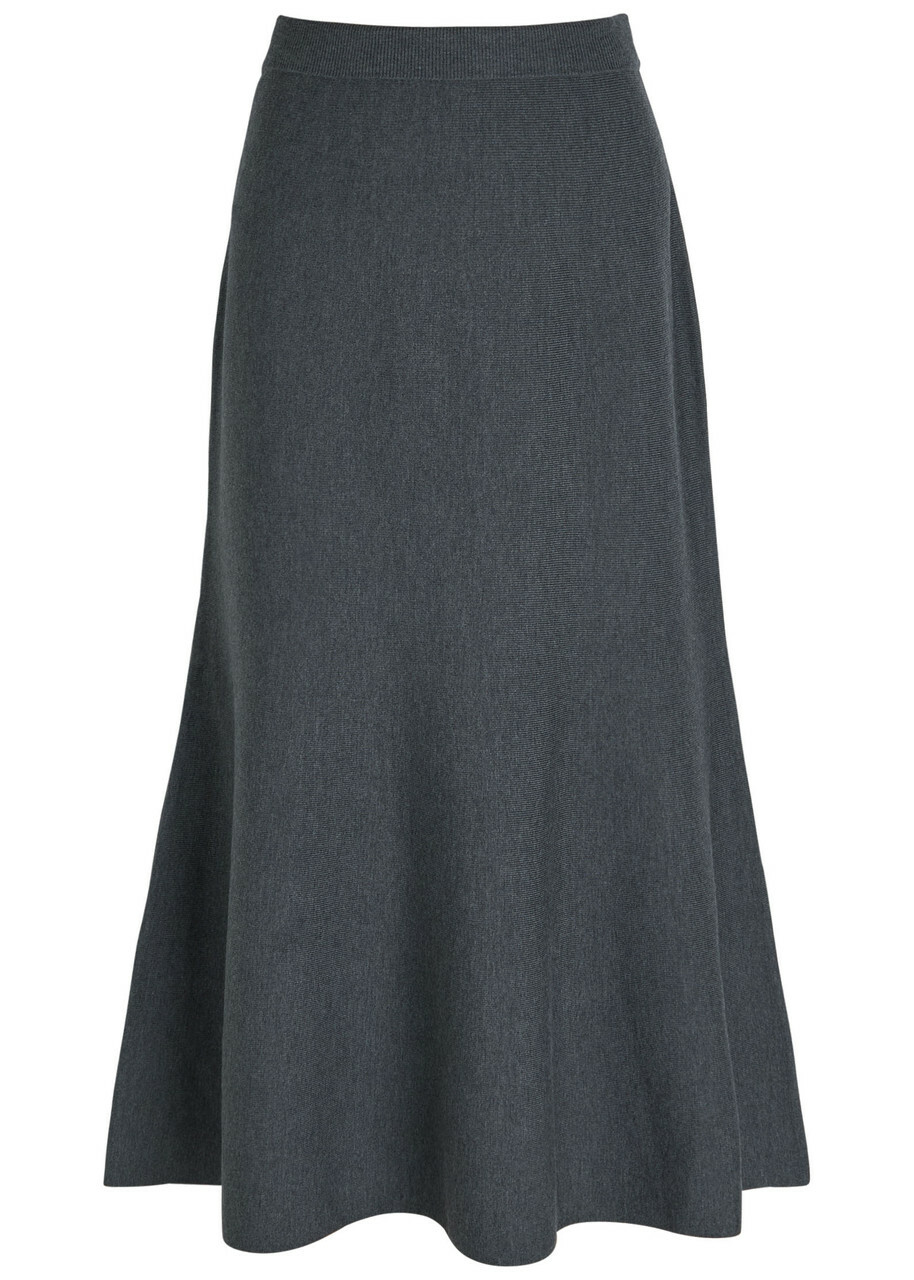 Simkhai Atwood Wool Midi Skirt Grey