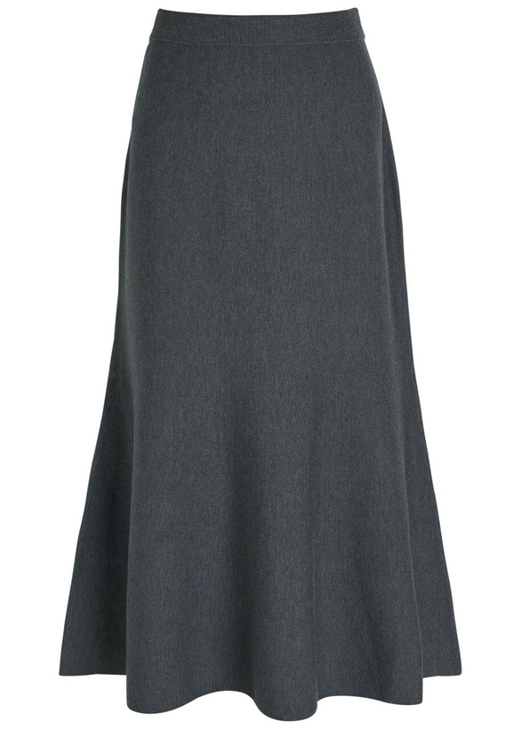 Photo: Simkhai Atwood Wool Midi Skirt Grey
