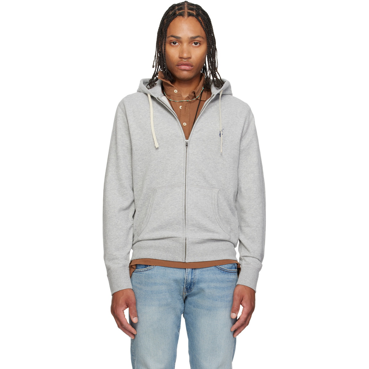 Polo Ralph Lauren Gray Fleece Zip Hoodie