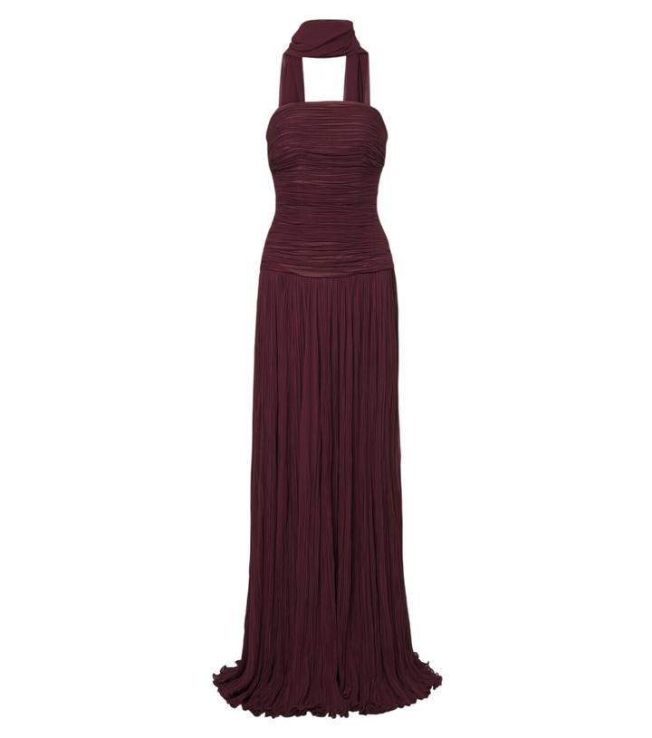 Photo: Marmar Halim Scarf-detail pleated corset gown