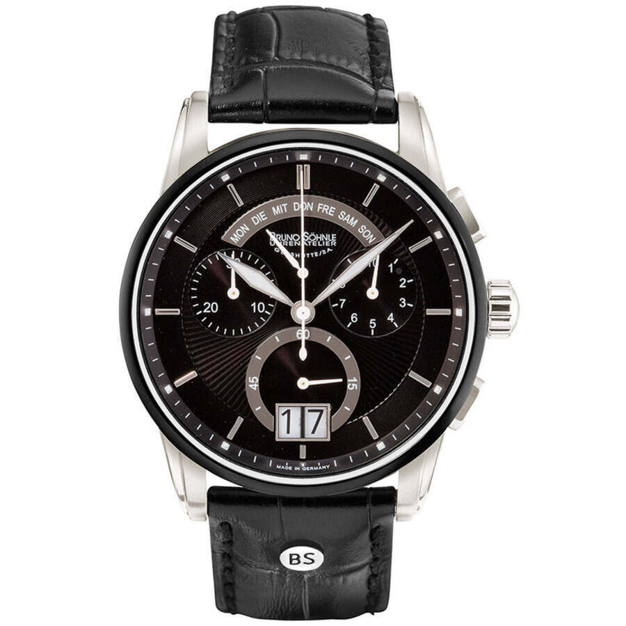 Bruno Sohnle Grandioso Chronograph Quartz Black Dial Mens Watch 17-73117-741