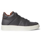 Ermenegildo Zegna - Full-Grain Leather Sneakers - Black