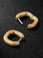 Shola Branson - Cushion Huggie 18-Karat Gold Hoop Earrings