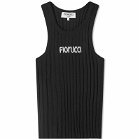 Fiorucci Women's Angolo Ribbed Vest in Black