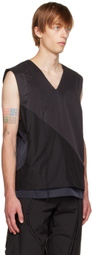 ænrmòus Black 'Asynmetrical But Symmetrical' Vest