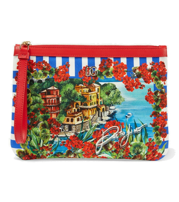 Photo: Dolce&Gabbana Portofino printed canvas pouch