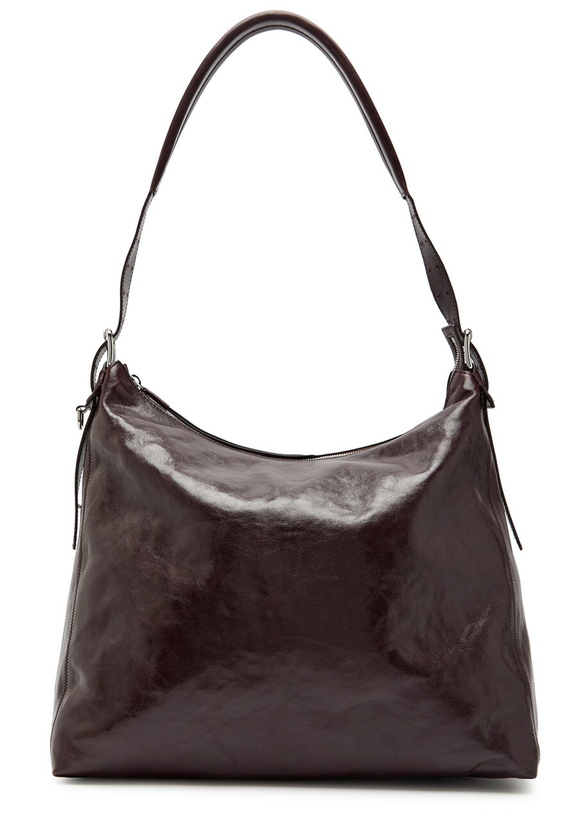Photo: Lemaire Belted Leather Hobo bag - Dark Brown - One Size