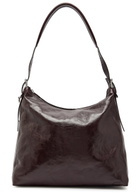 Lemaire Belted Leather Hobo bag - Dark Brown - One Size