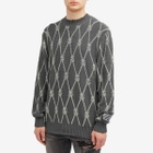 Ksubi Men's Diamond Dollar Knit Sweatshirt in Grey