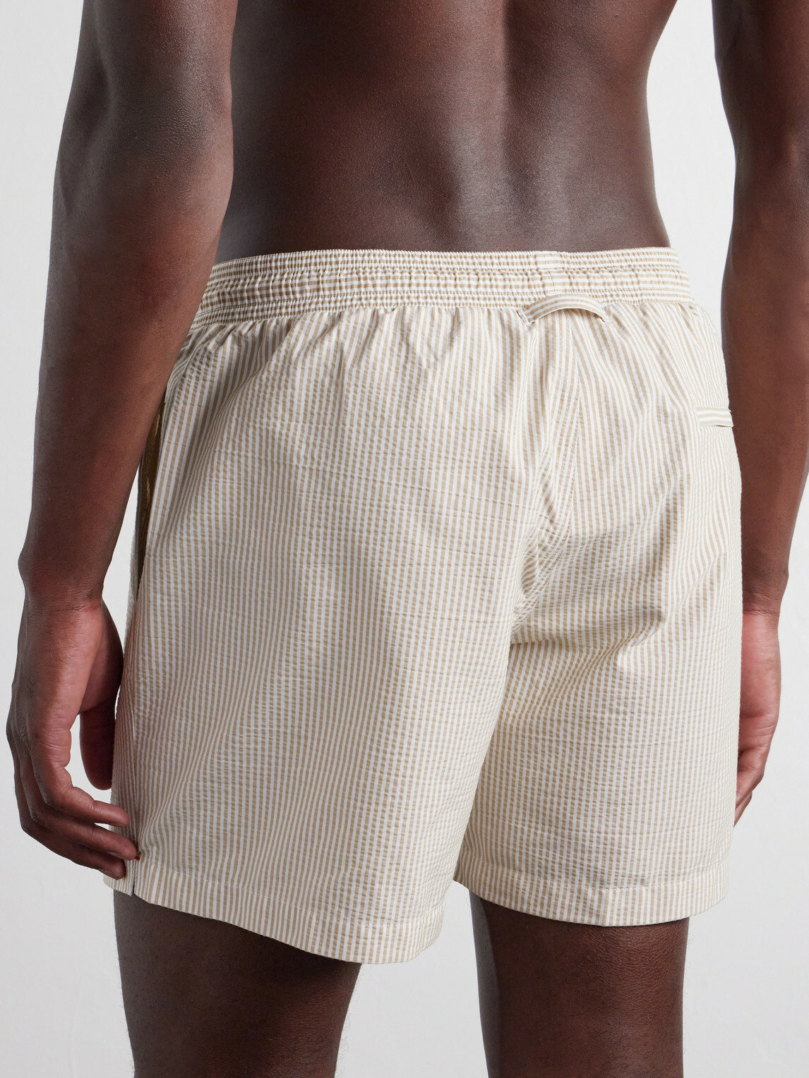 Orlebar Brown - Boxer III Straight-Leg Mid-Length Seersucker Swim Shorts - Neutrals