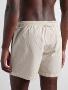 Orlebar Brown - Boxer III Straight-Leg Mid-Length Seersucker Swim Shorts - Neutrals
