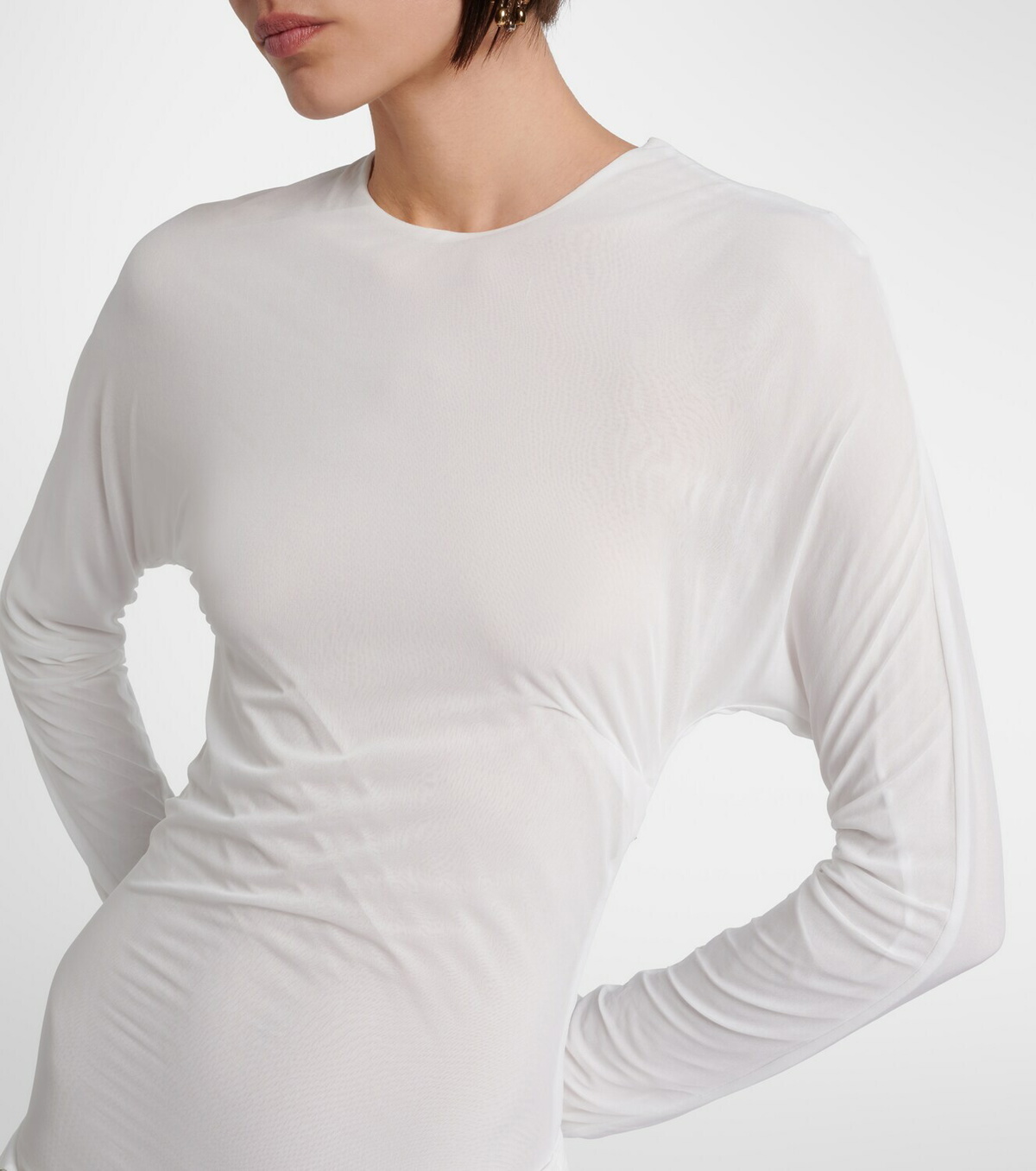 Christopher Esber Stone Pin draped jersey gown