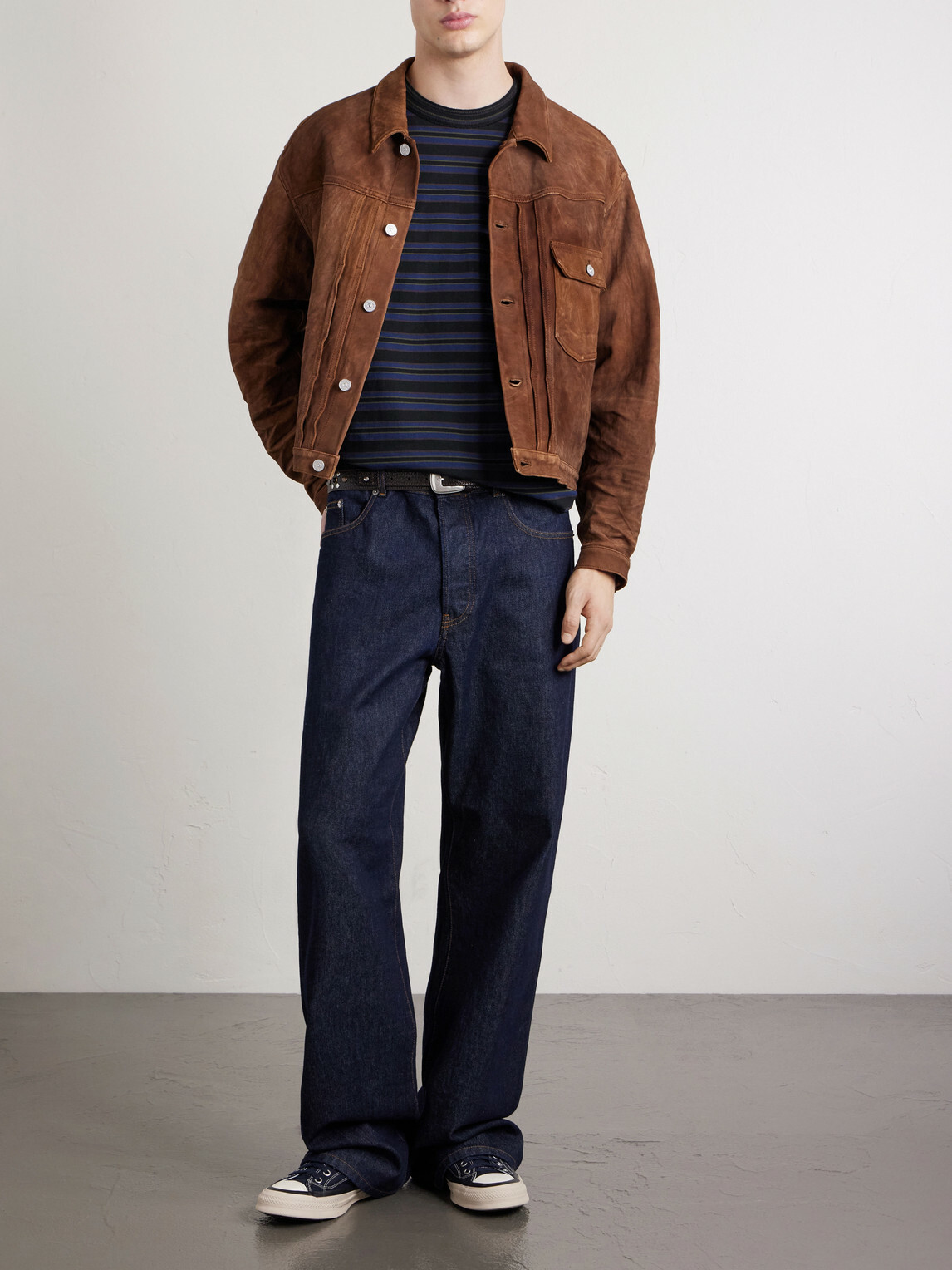 Visvim - 102X Cropped Leather Jacket - Brown Visvim